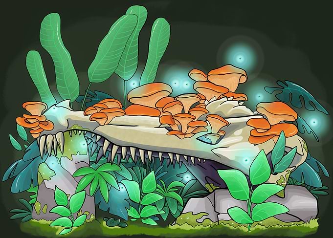Spinoskull with Fireflies