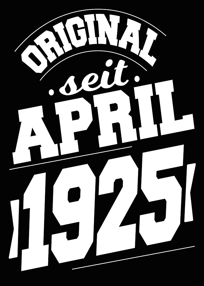 April 1925 99 Jahre