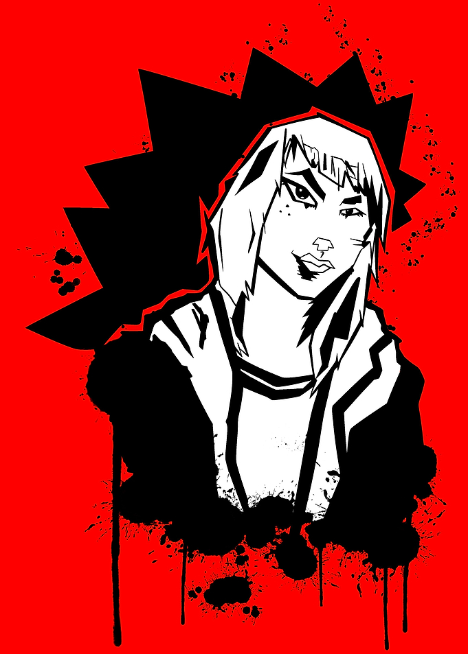 Punk B girl red