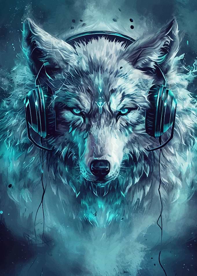 Wolf Cyberpunk Neon