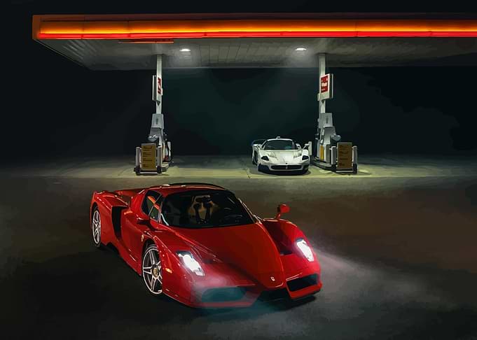 Maserati MC12 and Ferrari