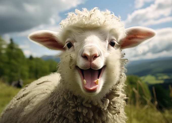Funny sheep