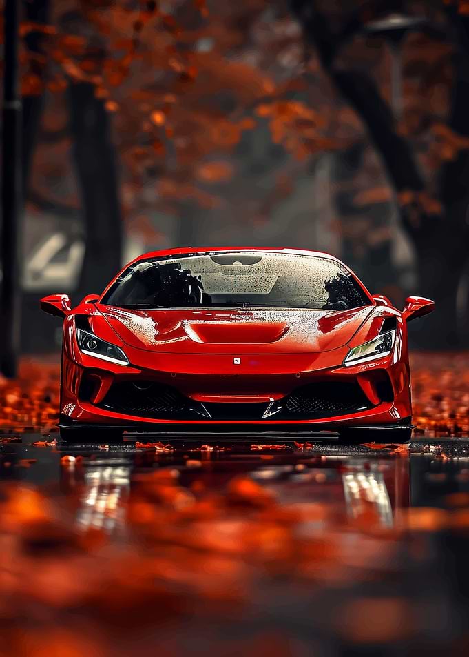 Red Ferrari Autumn