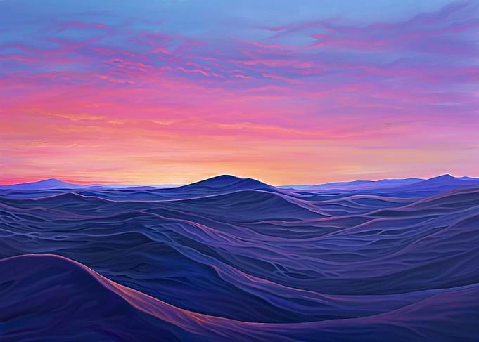 Sand dunes at sunrise