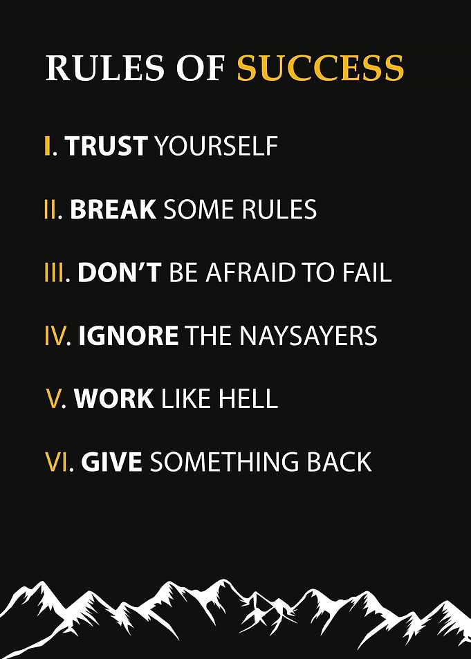 Rules of Success Motivate