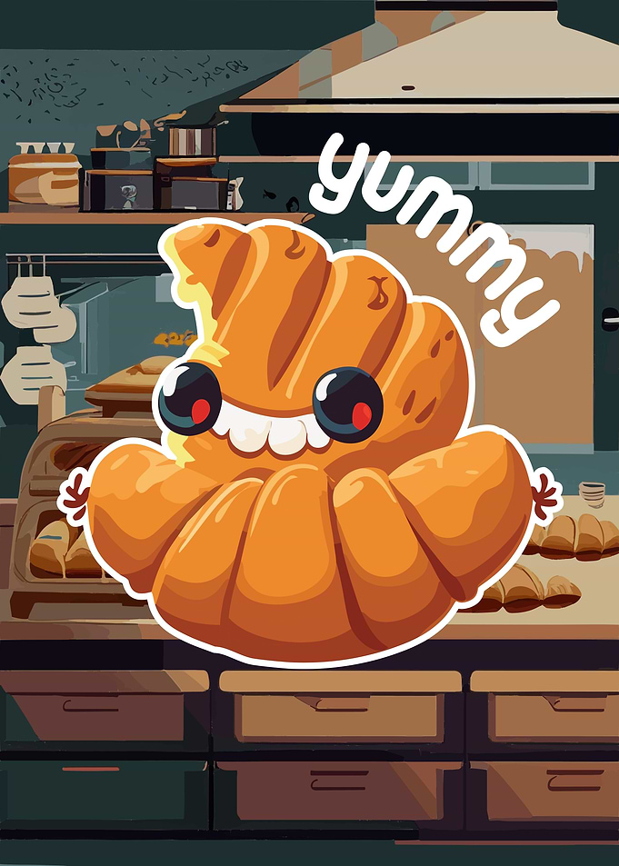 Cute Yummy Croissant