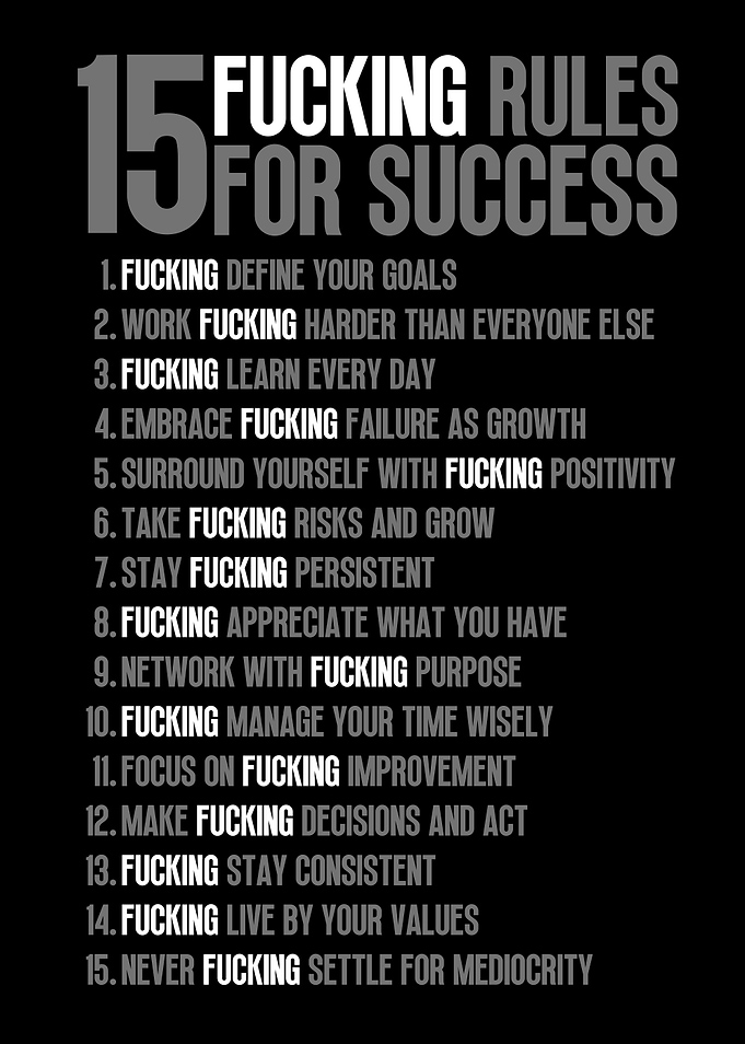15 Rules For Success