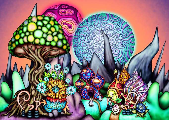 Trippy Alien Village