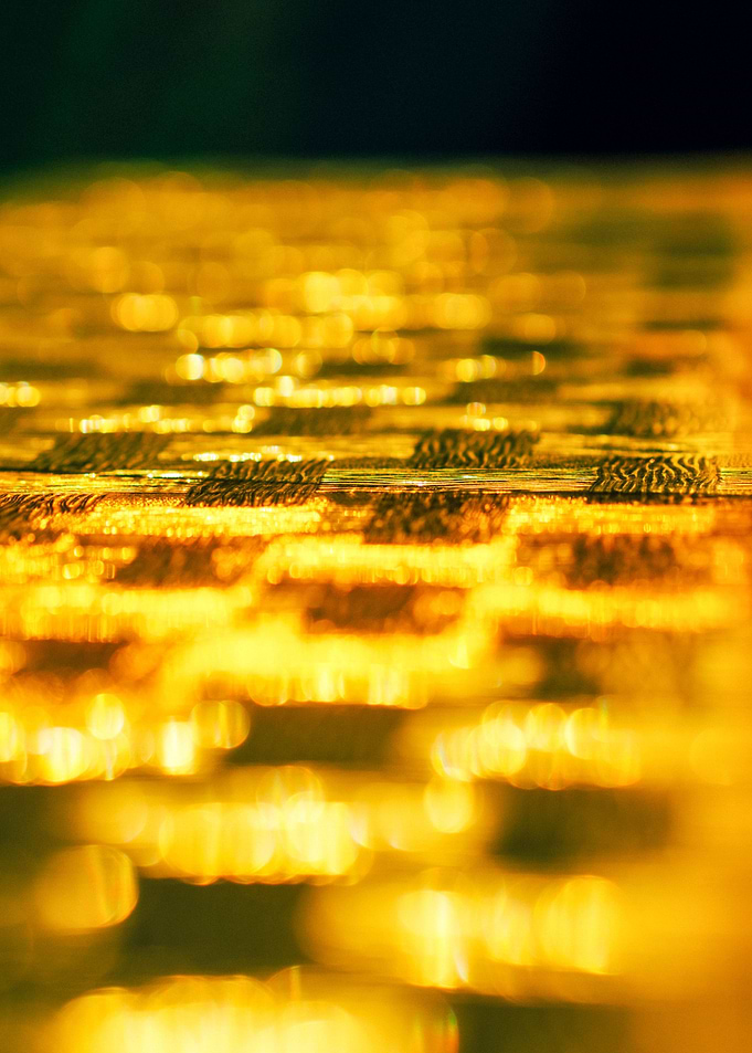 Golden reflection abstract