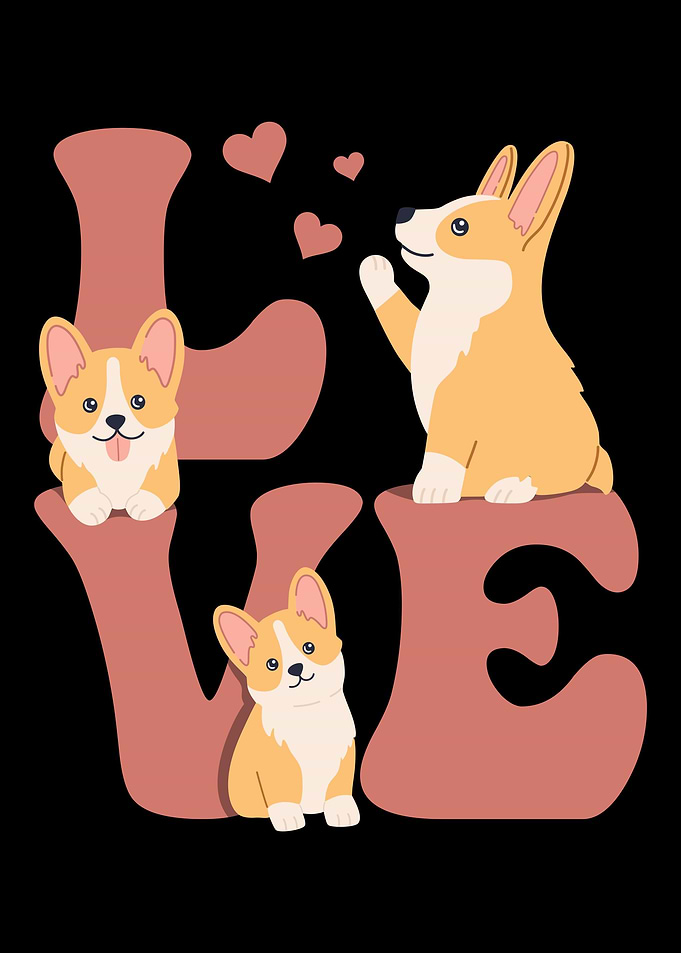 Corgi Dog LOVE