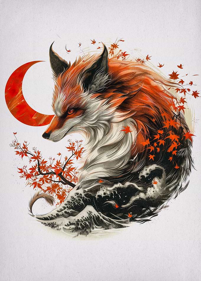 fox watercolor