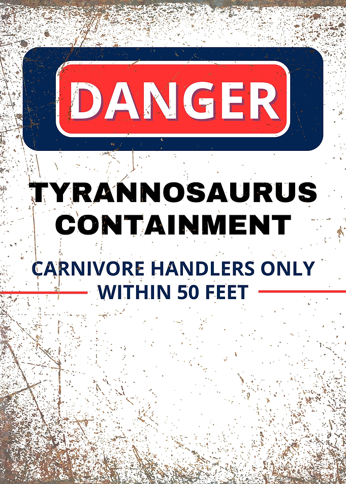warning tyrannosaurus