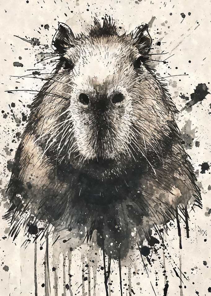 Capybara Black Ink