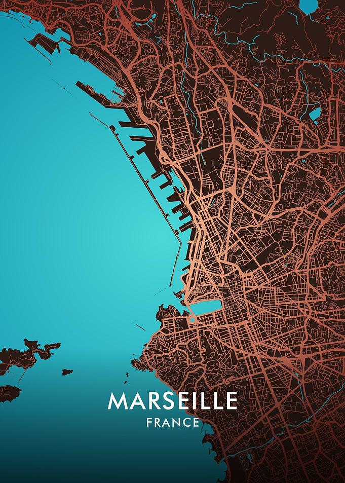 Marseille City Map