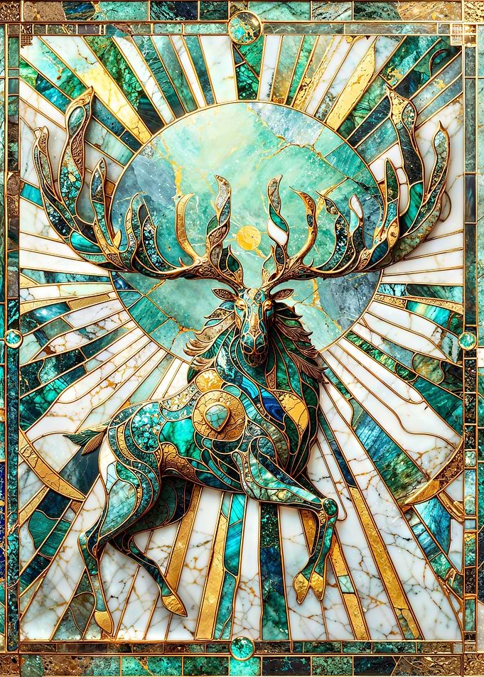 Jade Sun Elk Kintsugi