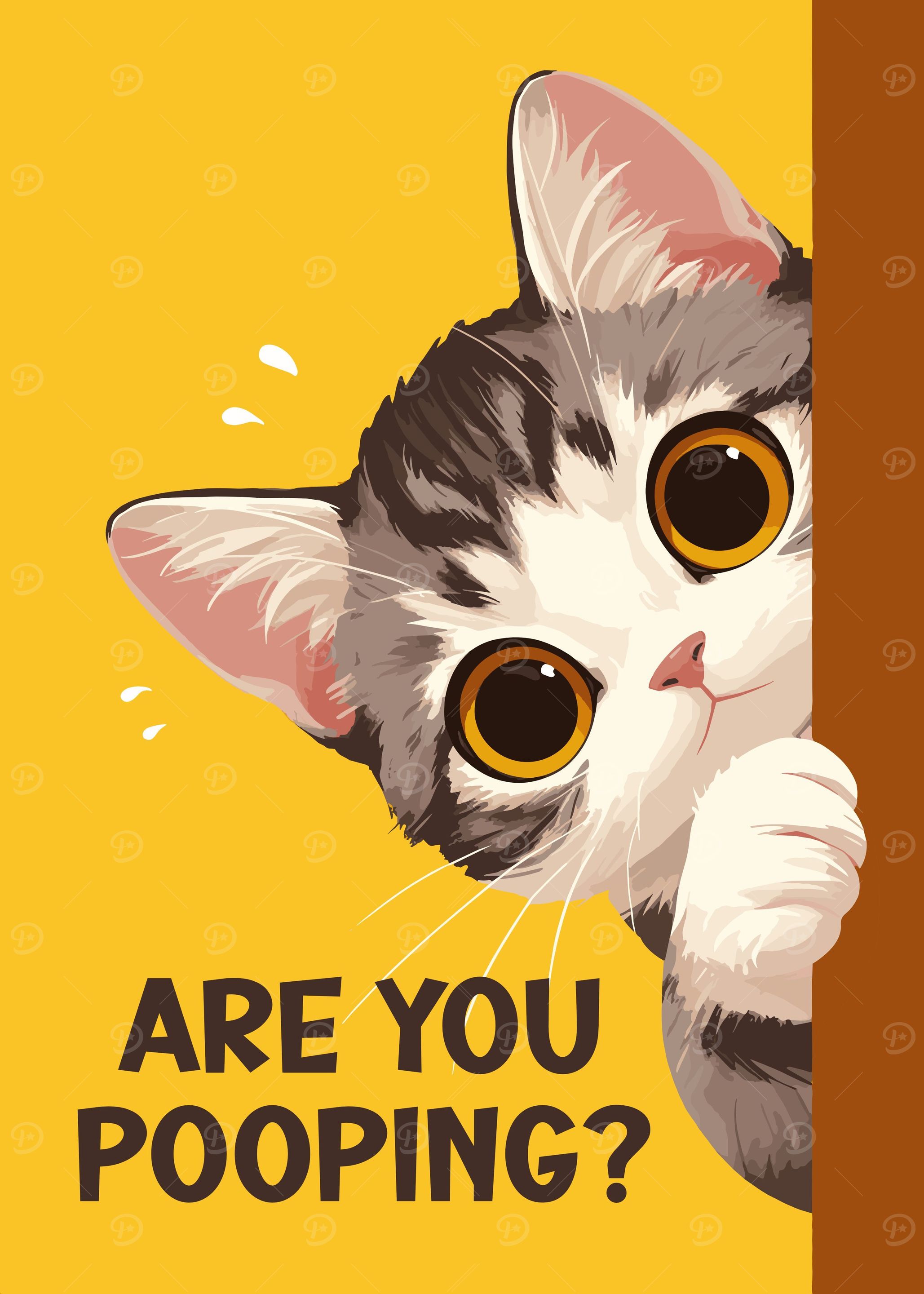 Are you pooping Tabby Cat