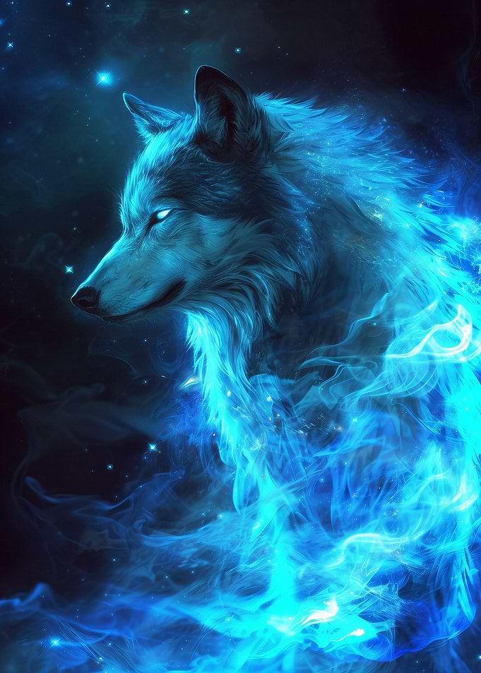 Wolf In Space Galaxy