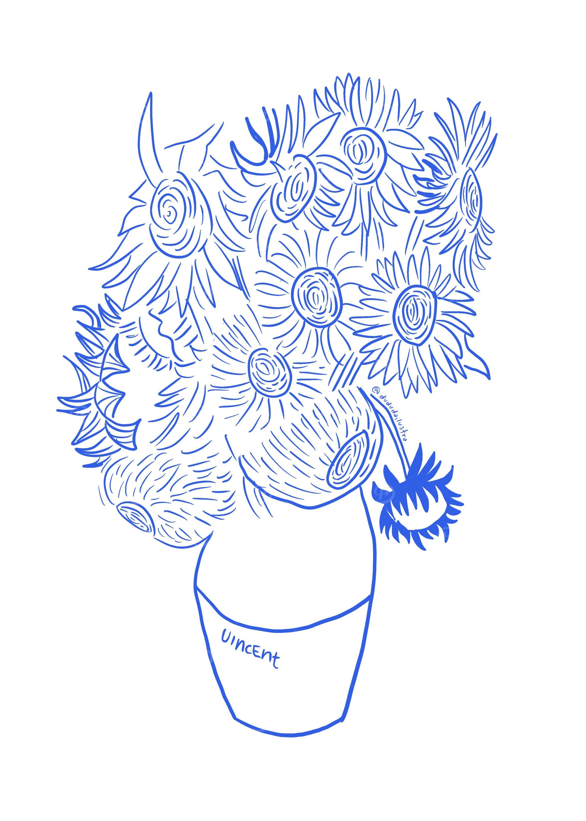 Sun flower minimalist