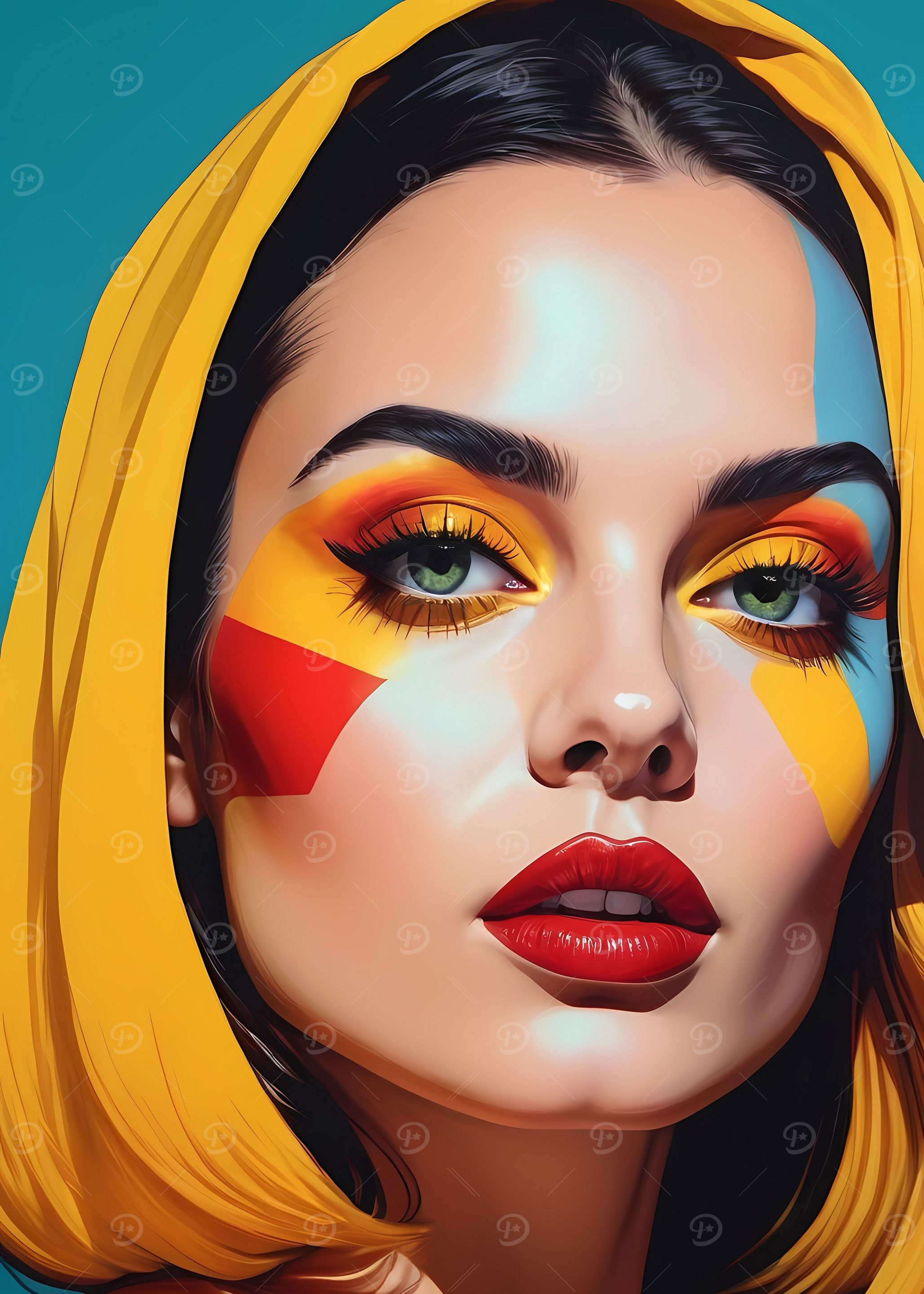 Pop Art Woman Portrait 2
