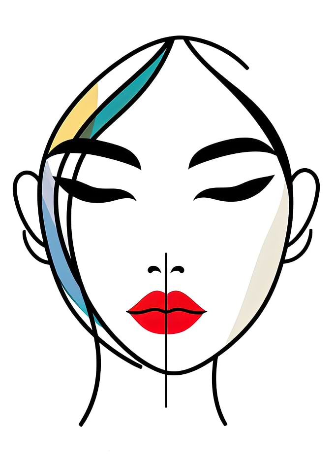 One Line Art Of Woman Face