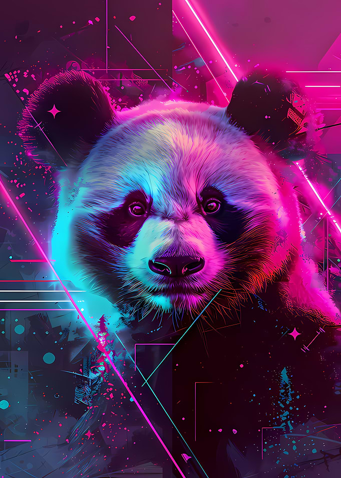 Panda Japanese Neon