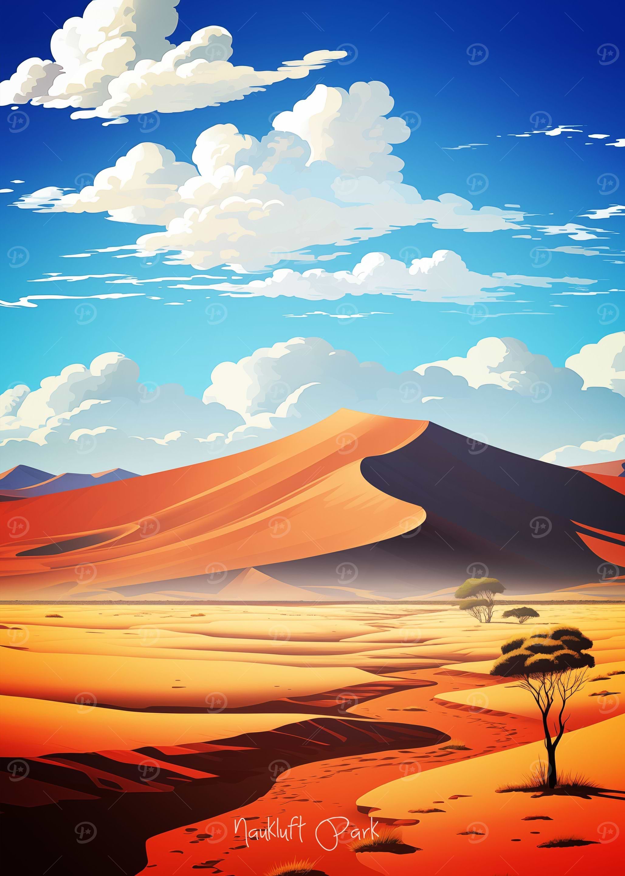 Naukluft Oil Painting