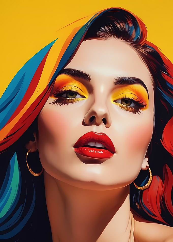 Pop Art Woman Portrait 1
