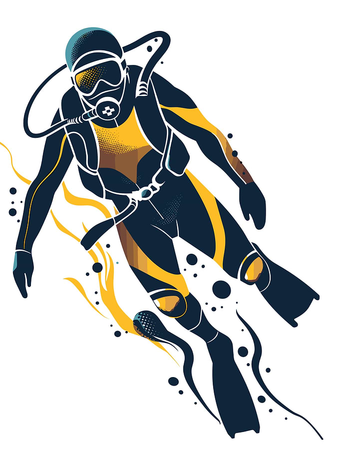 Diver Illustration