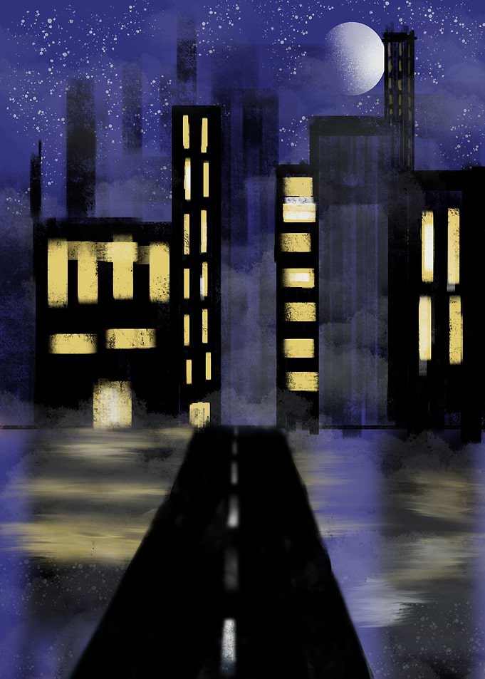 Late night city