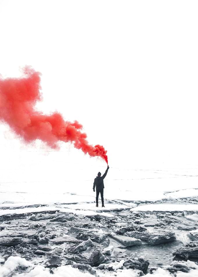 Smoke Silhouette Man