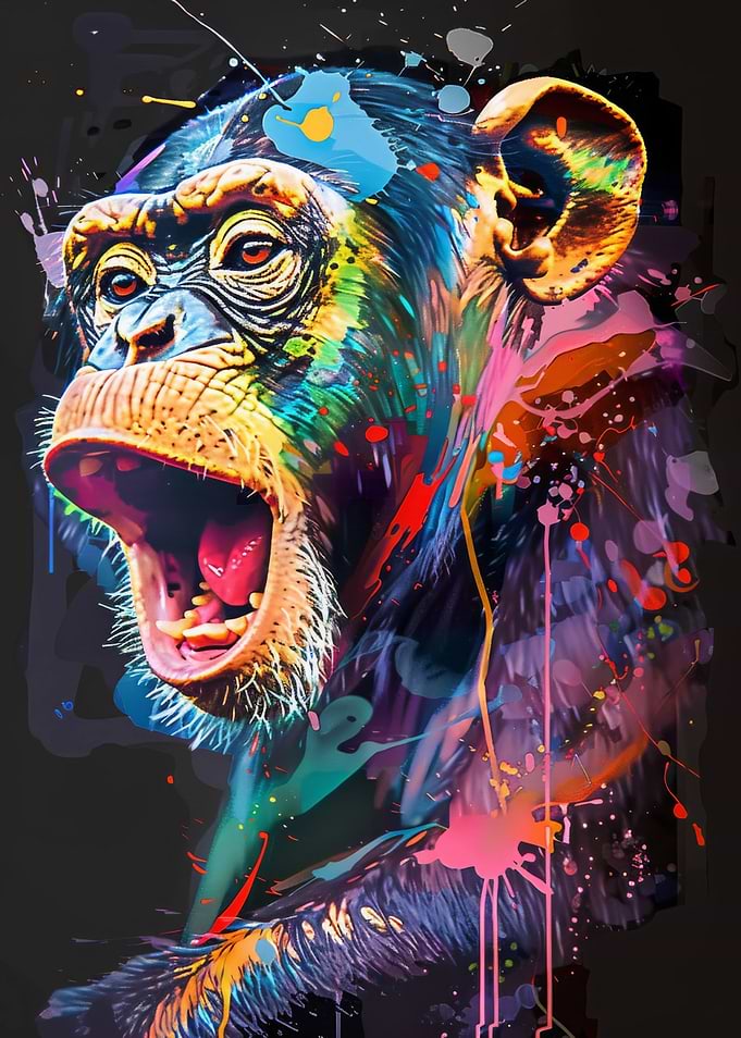 Monkey Popart Painting