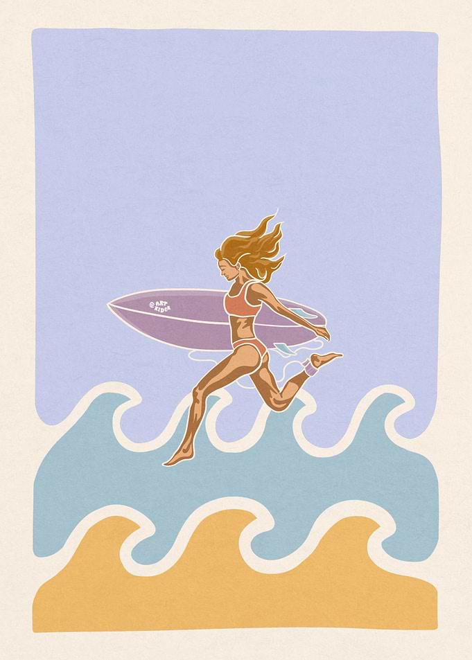 Surf jump wave ocean