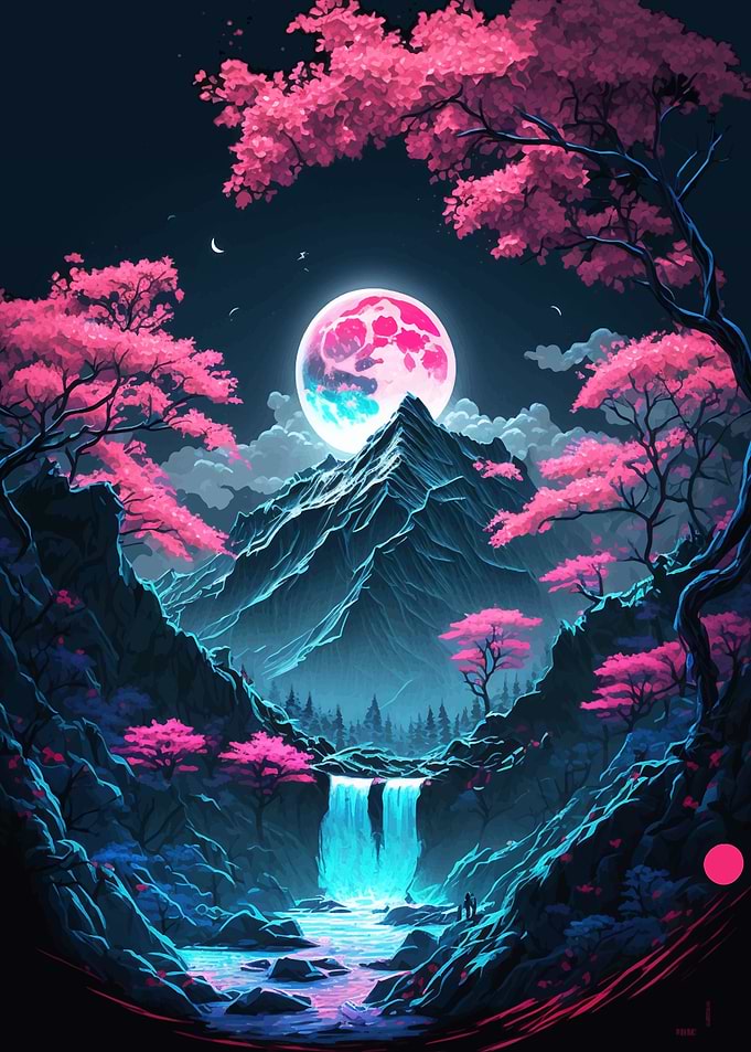 Japan Cherry Blossom Art