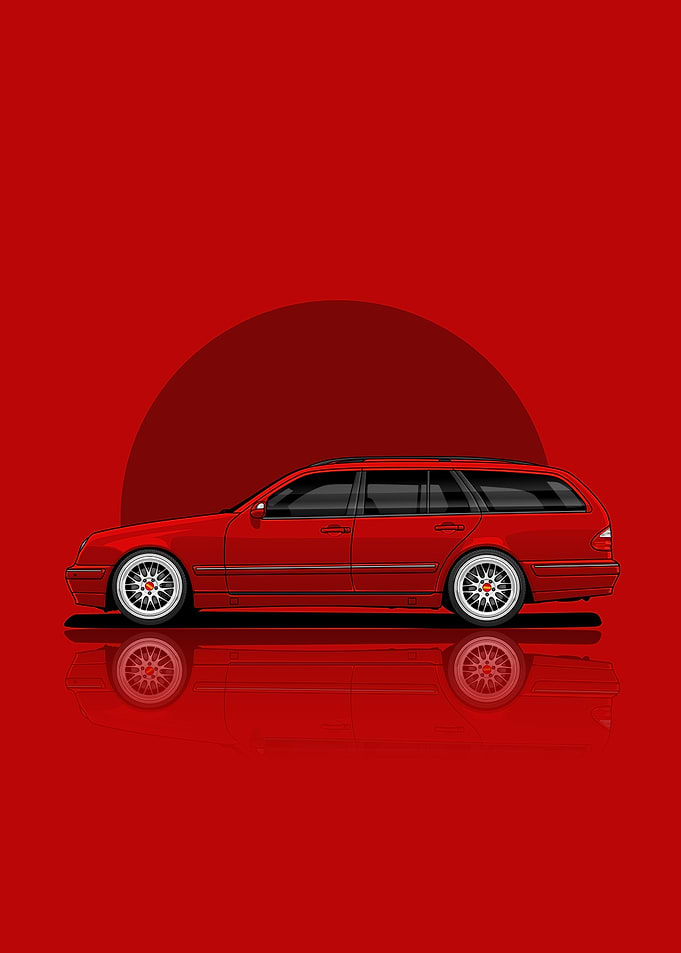 Mercedes Benz E320 Red