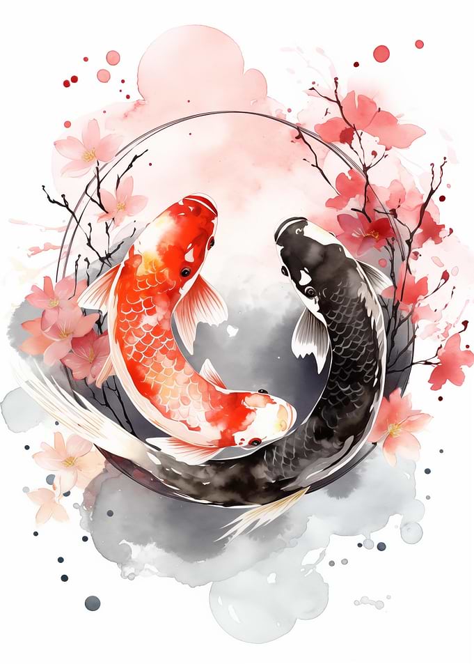 Koi Fish Yin Yang
