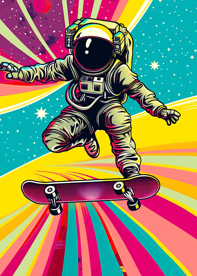 Skateboard Astronaut