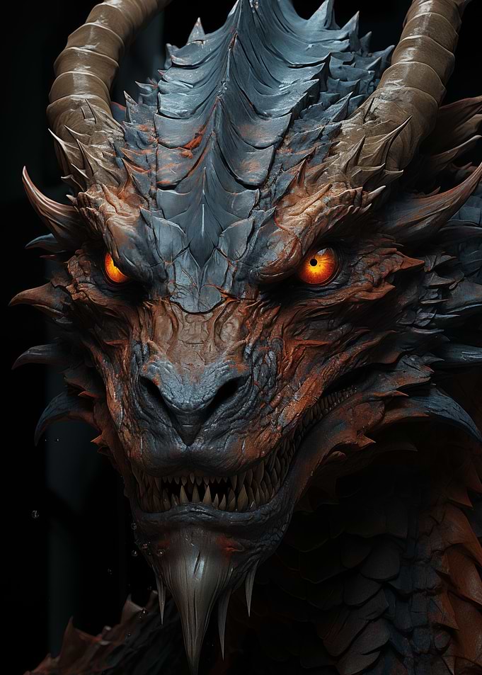 Majestic Black Dragon