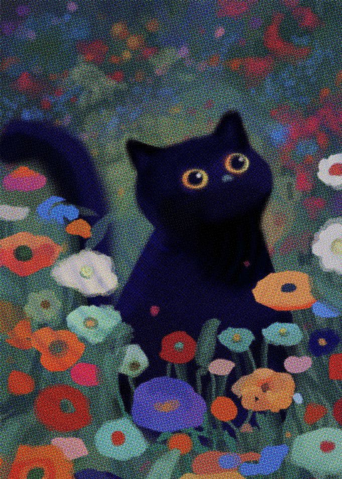 cat in the field