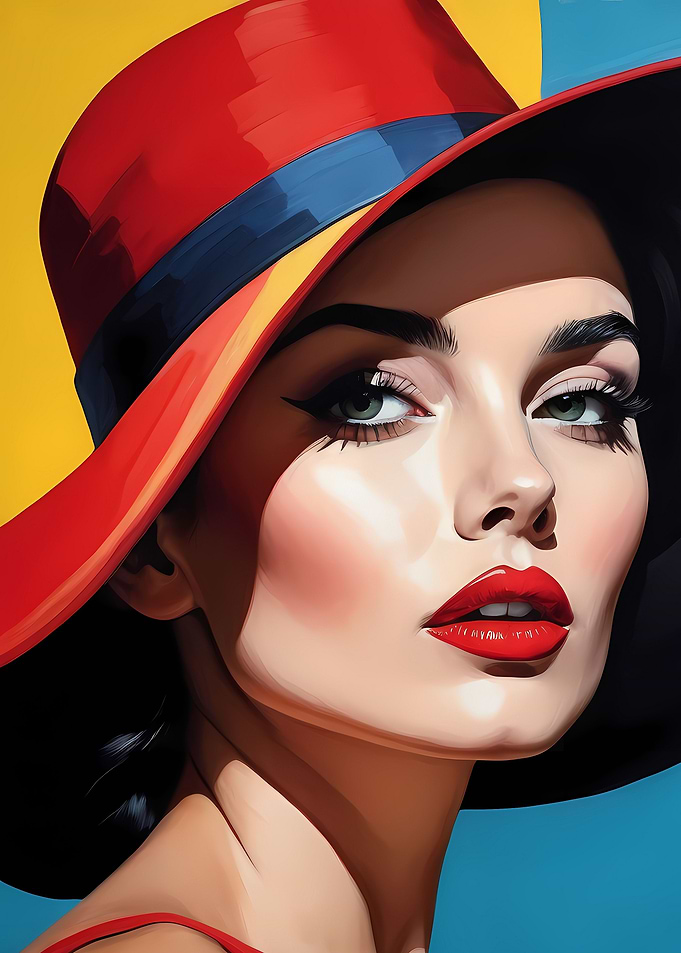 Woman Portrait With Hat 2