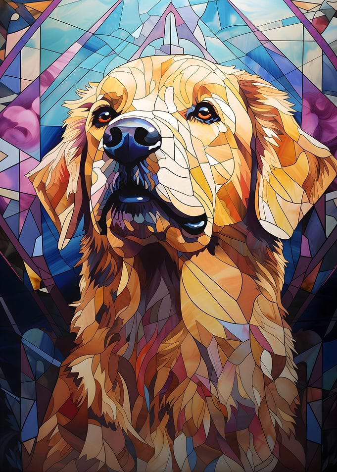 Golden Retriever Stained