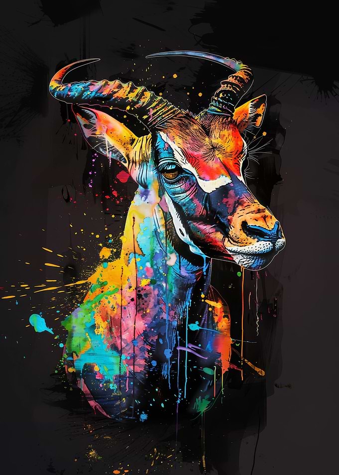 Antelope Popart Painting