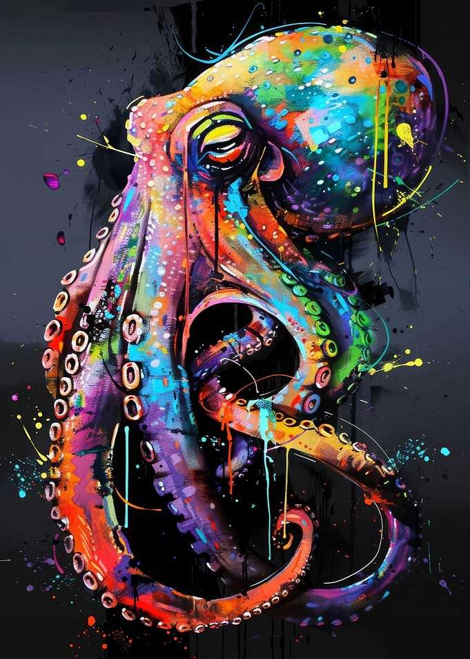 Octopus Popart Painting