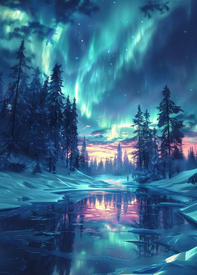 Northern Lights Landscape