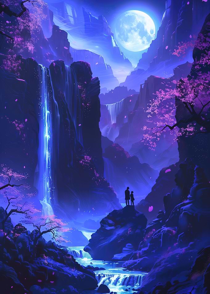 Glowing Mountain Lake
