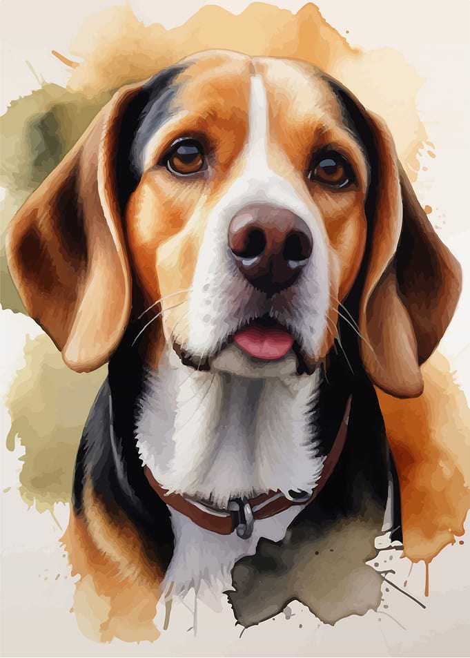 Beagle watercolor