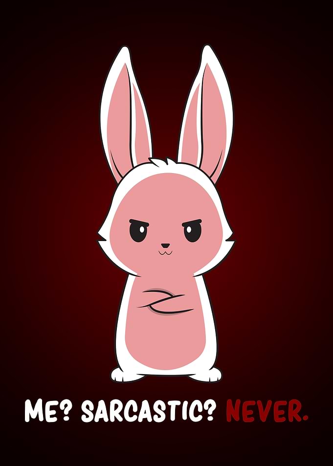 Bunny Sarcasm Dark Humor