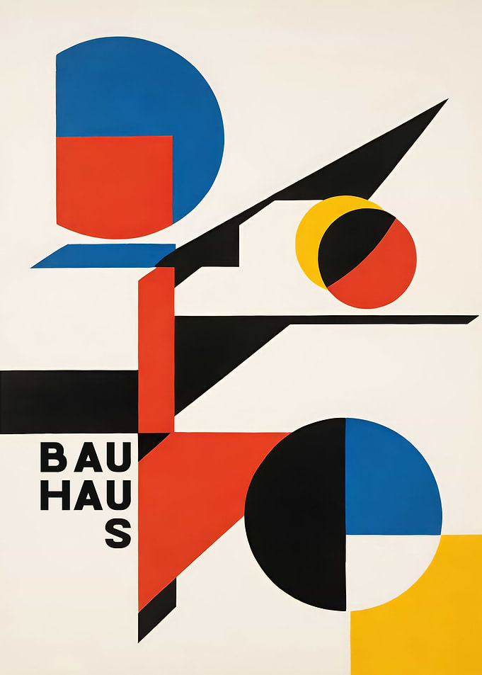 Bauhaus Shapes Poster