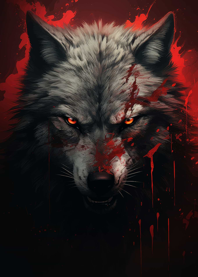 Red Eyes Wolf
