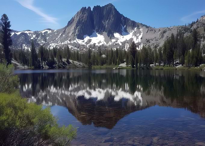 Rocky Mountains at Lake