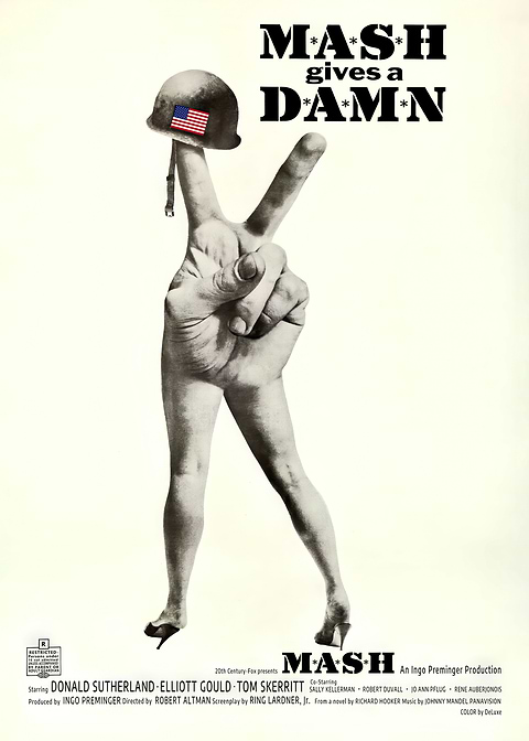 MASH Gives a DAMN — classic movie poster on metal